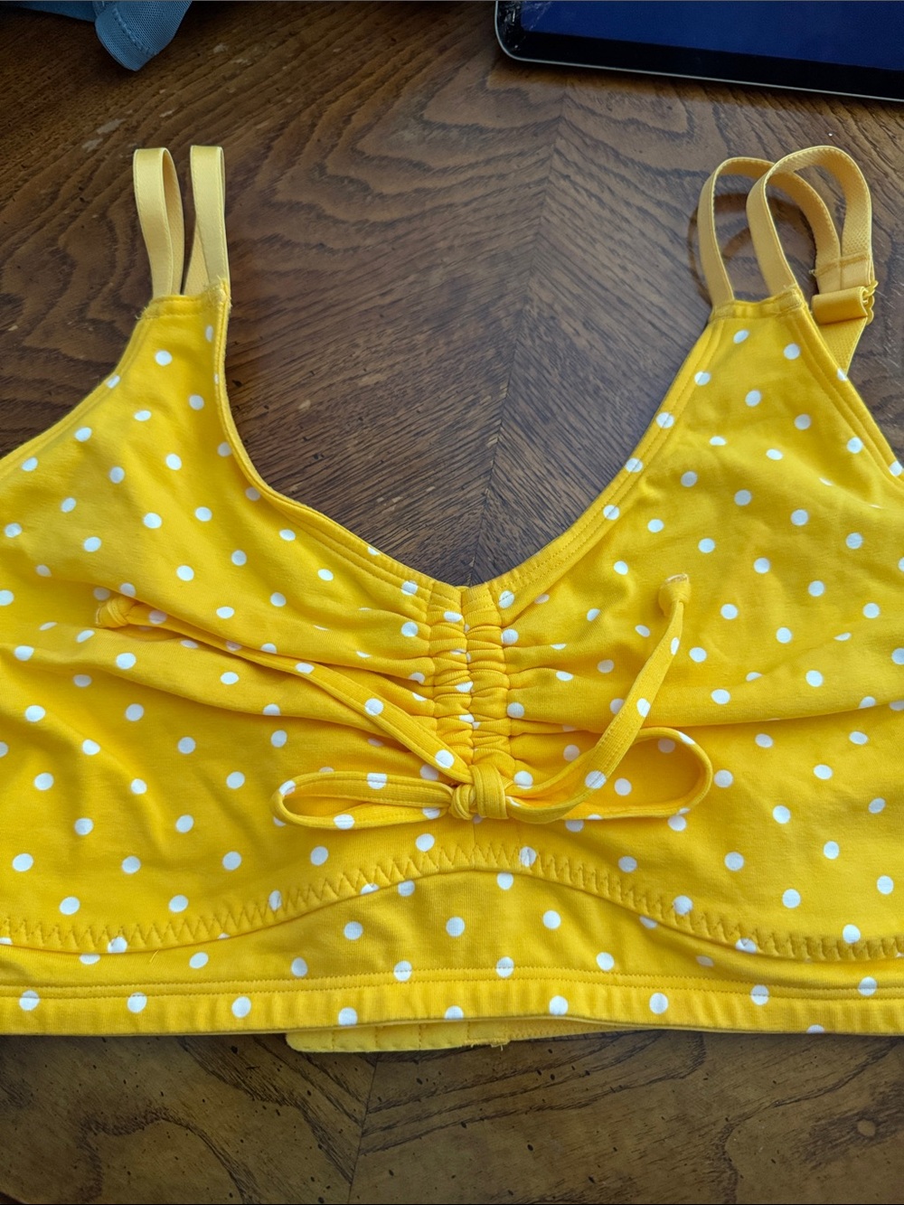 Cacique Bright Yellow Bikini Top with Thin Straps